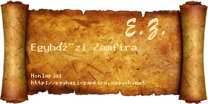 Egyházi Zamfira névjegykártya